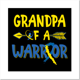 Grandpa Of A Warrior Down Syndrome Awareness Posters and Art